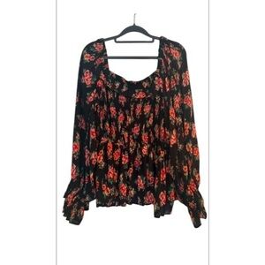 Romantic Cottagecore Feminine Floral Coquette Style Baby Doll Top Size 3X